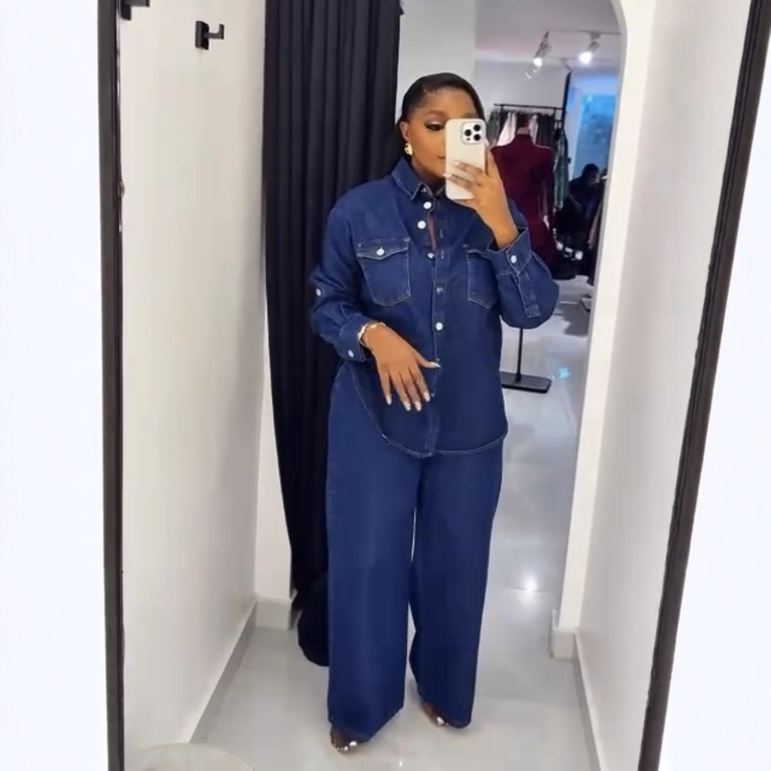 Street Fashion Jeans Women - ジーンズ2ピースセット レディース デニムシャツコート ストレートパンツスーツ ストリートウェア 春2026