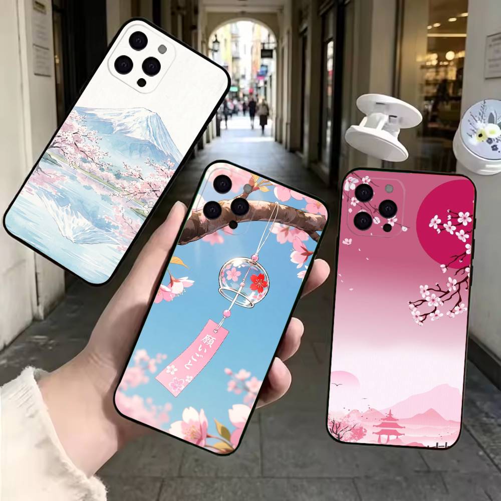 Street Fashion Quotes - 漫画風東京ストリートビュー ファッション ブラック ソフトフォンケース iPhone 11、12、13、14、15、16、17
