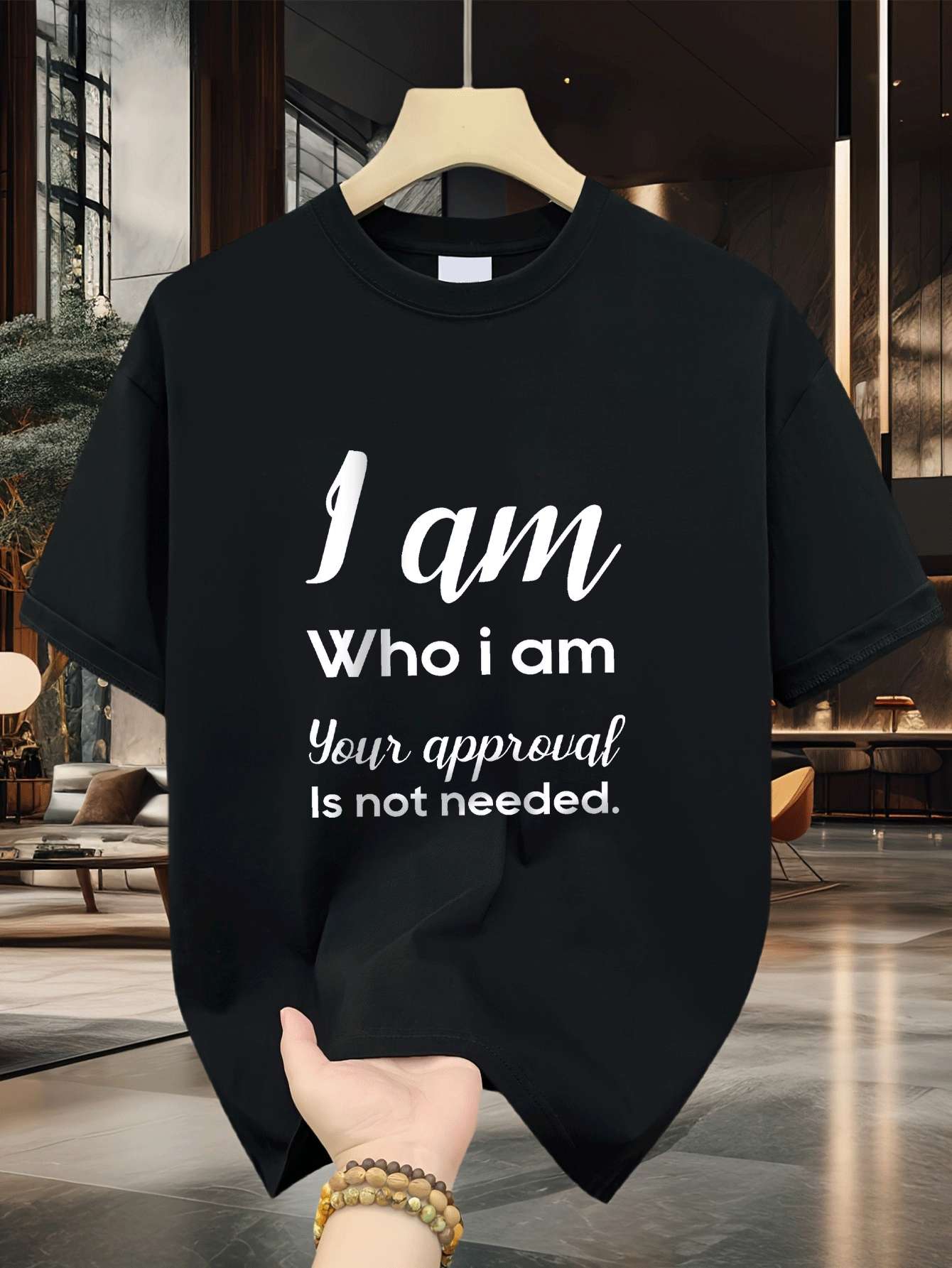 Street Fashion Quotes - 私は私だ、自信に満ち溢れ、心地よく過ごせる、インスピレーションを与える名言プリントのメンズTシャツ。ジム、ストリート、旅行、ビーチ、オフィス、パーティー、カジュアルウェアに適しています。