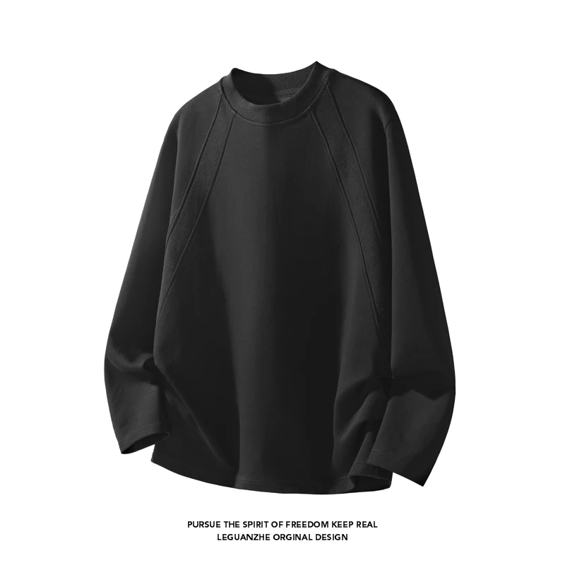 Street Fashion Styles - メンズファッション ラグランスリーブ クルーネック 長袖Tシャツ オーバーサイズスタイル 軽量生地