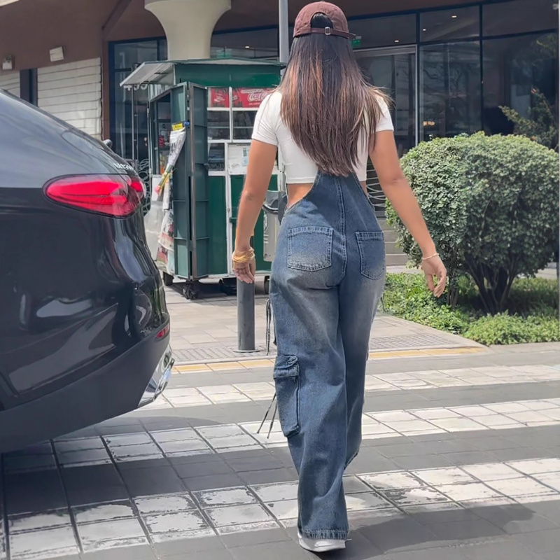 トレンドのレディースカジュアルストレートレッグデニムオーバー - Street Fashion Denim のレビューと価格