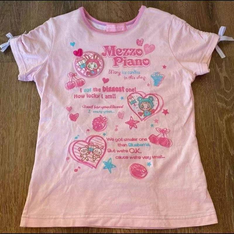 ヴィンテージかわいいキュートな半袖 Tシャツ女性 Y2K ク - Street Fashion Styles のレビューと価格