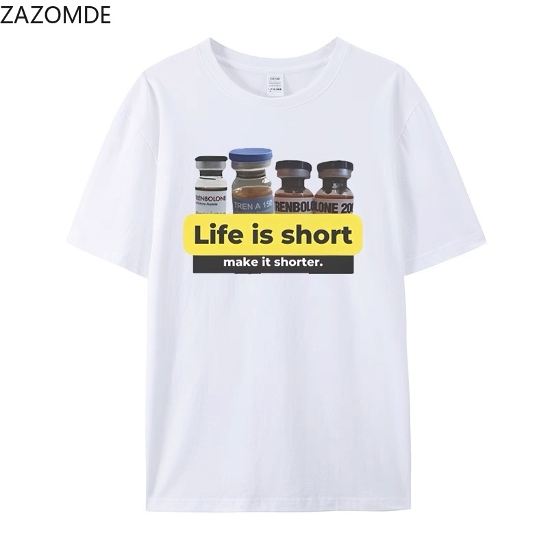 ZAZOMDE ヴィンテージ面白い引用プリント Tシャツ L - Street Fashion Quotes のレビューと価格