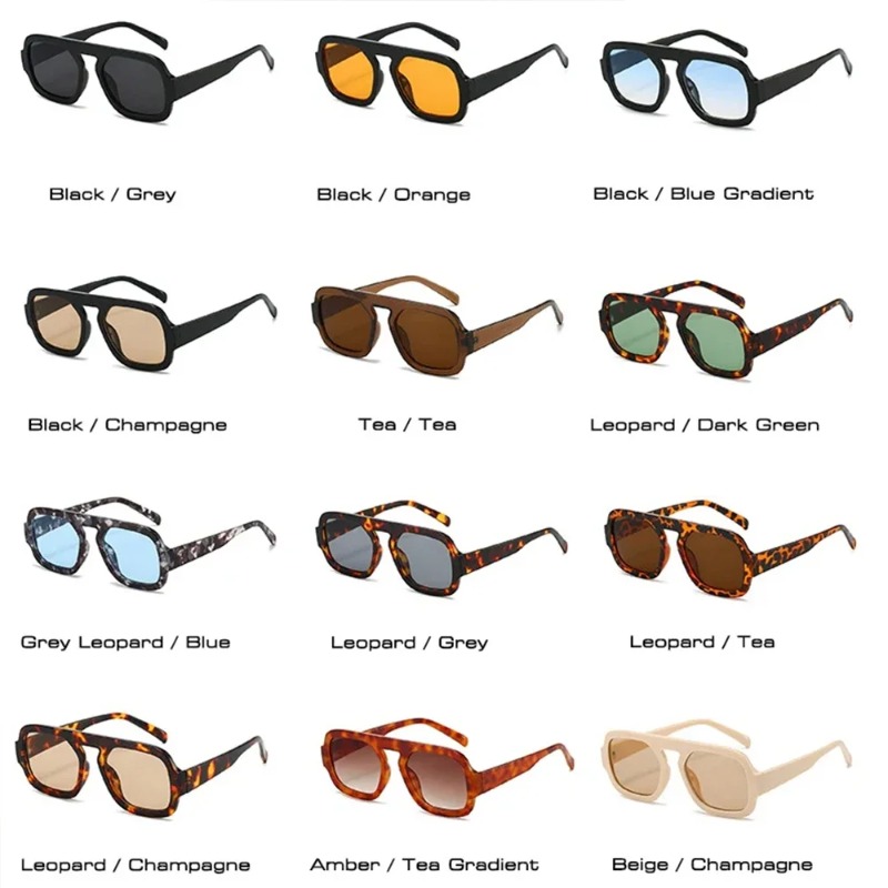 レトロスクエアサングラス女性ファッションブランドデザイングラ - Street Fashion Glasses のレビューと価格