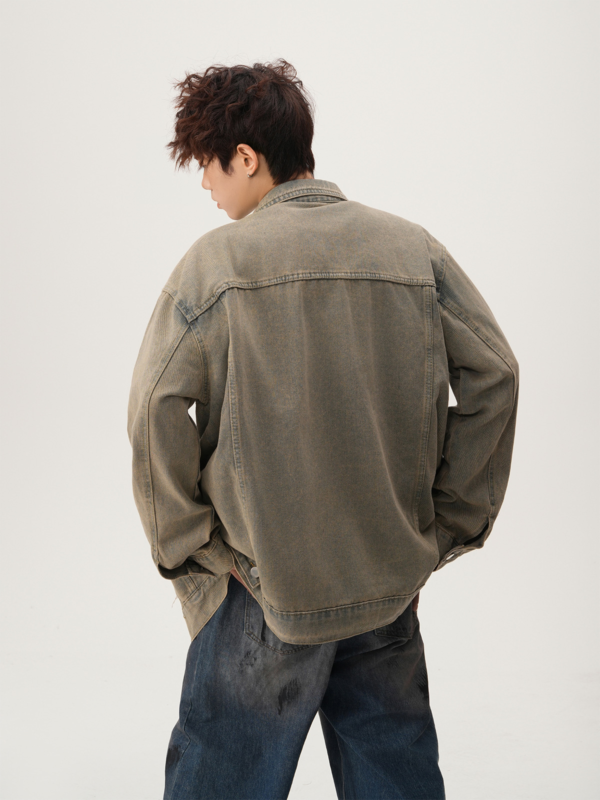アメリカンハイストリート リップドデニムジャケット 秋のカジ - Street Fashion Denim のレビューと価格