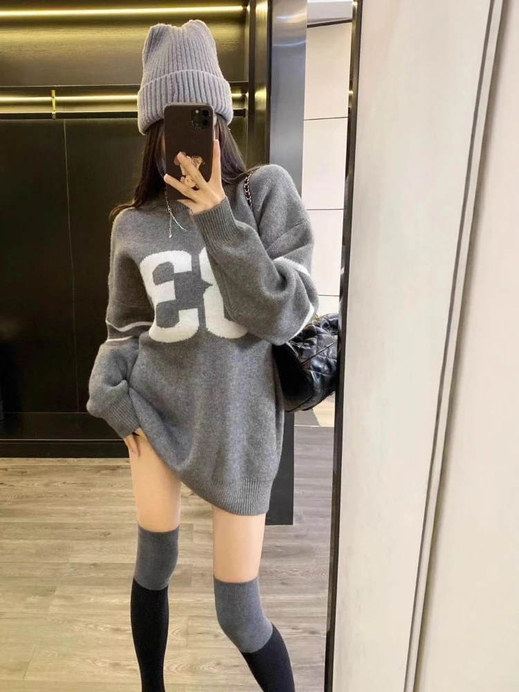 Y2K ヴィンテージニットセーター レディース 2025、グ - Fashion Streetwear のレビューと価格