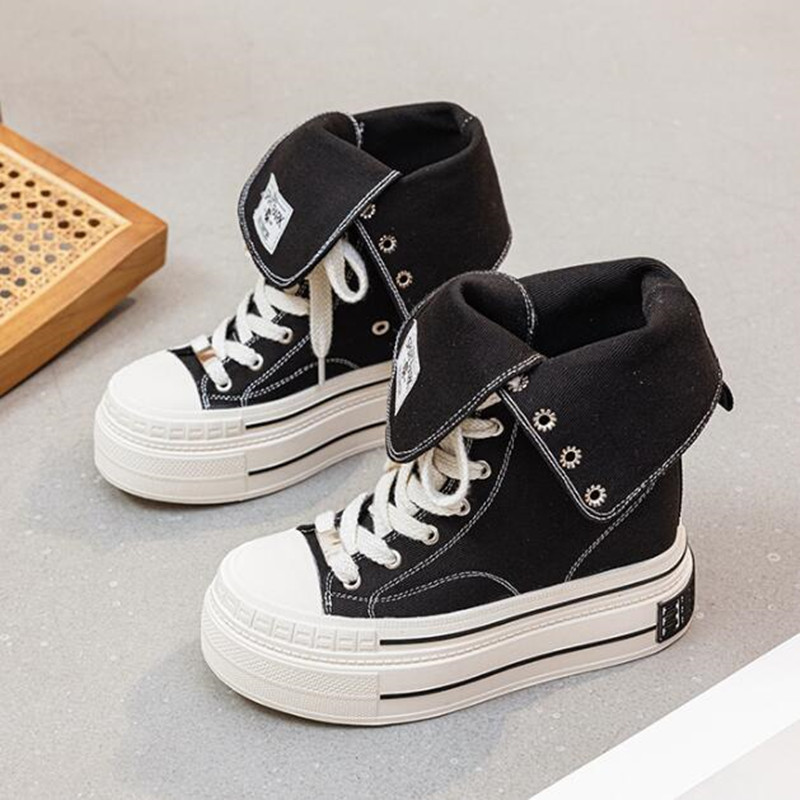 12 センチメートルスケートボード通気性高さを高める靴デニム - Street Fashion Denim のレビューと価格