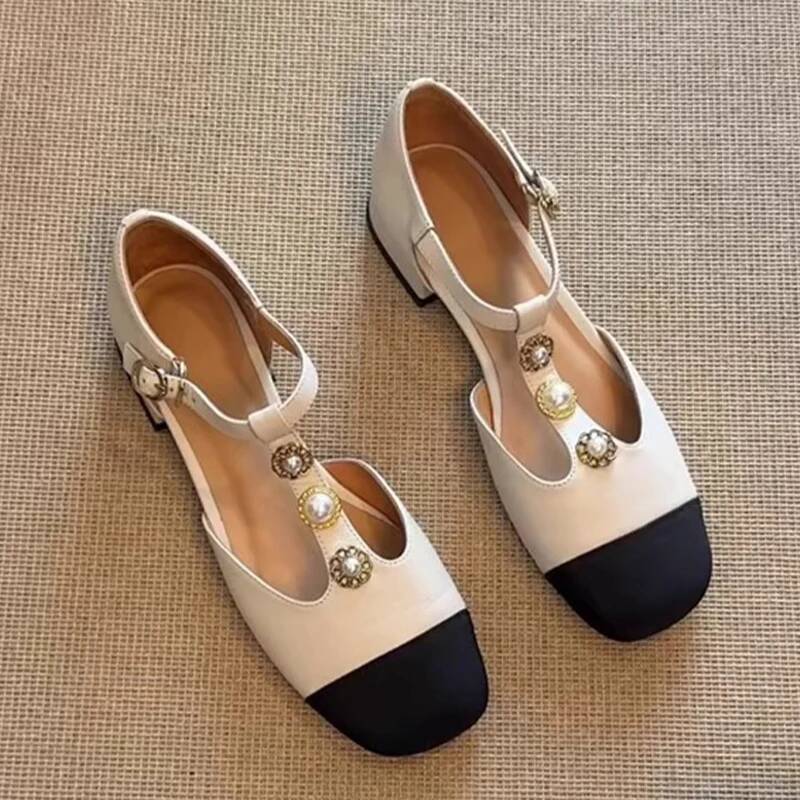 女性スクエアトゥヒールサンダル夏の靴ファッション新人デザイナ - Street Fashion Styles のレビューと価格