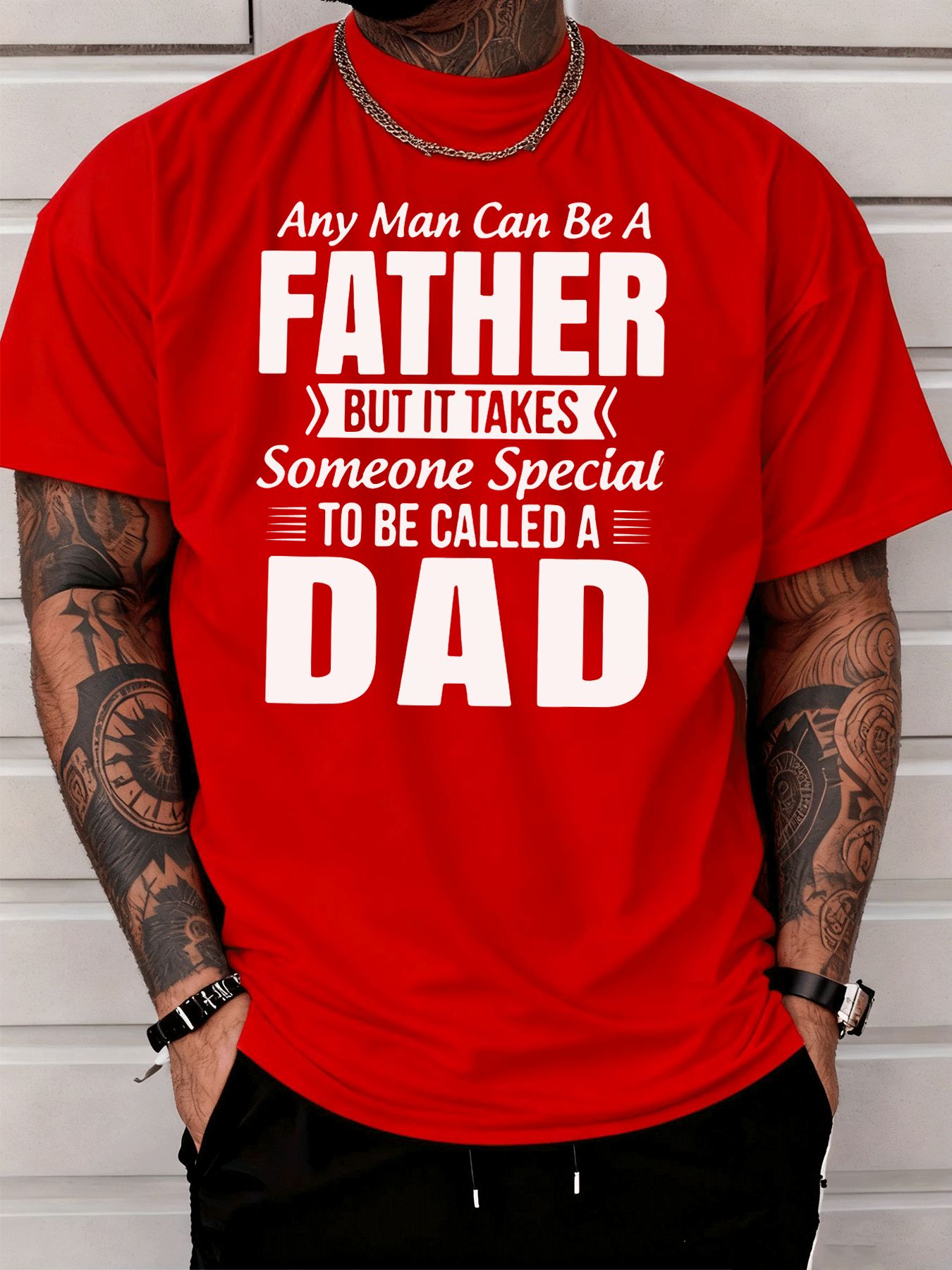 クラシックなクルーネックカジュアルTシャツ、父の日向け名言プ - Street Fashion Quotes のレビューと価格