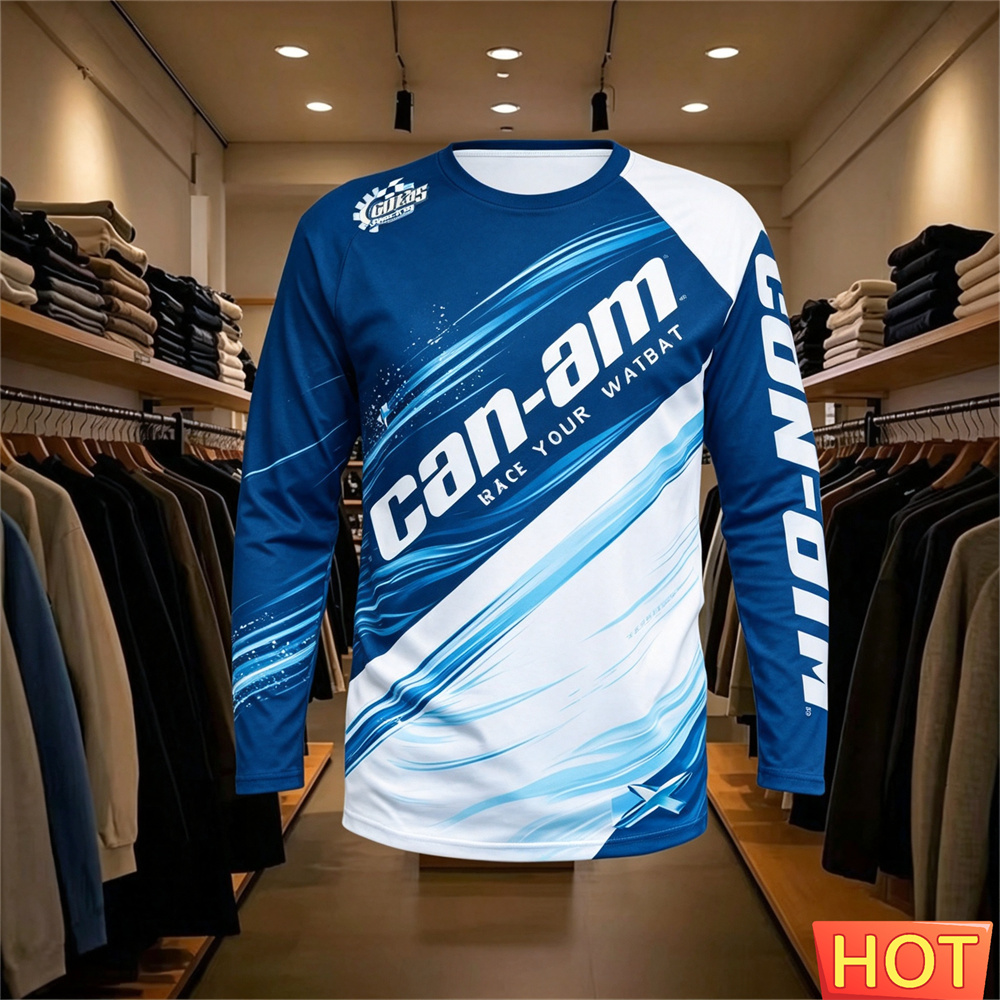 バイクレース用長袖ラウンドネックTシャツ、男女兼用、ファッシ - Fashion Streetwear のレビューと価格